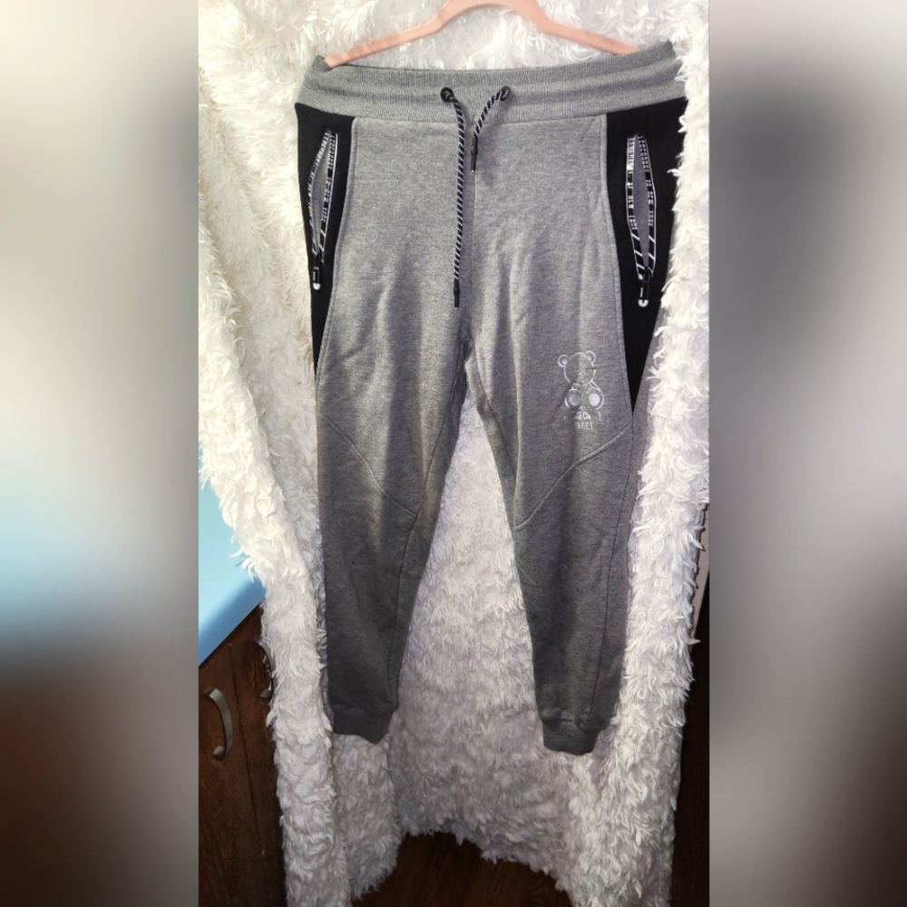 Gray and Black Joggers